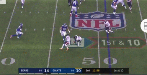 Bears Vs Giants Football Game GIF
