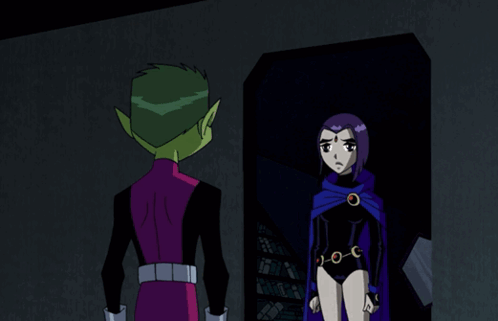 Beast Boy and Raven Standing Together