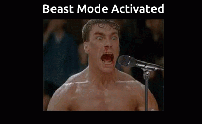 Jean Claude Van Damme Beast Mode Activated GIF