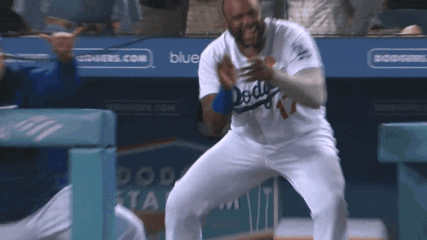 Beat La Dodgers Alberto Blanco Cheering GIF