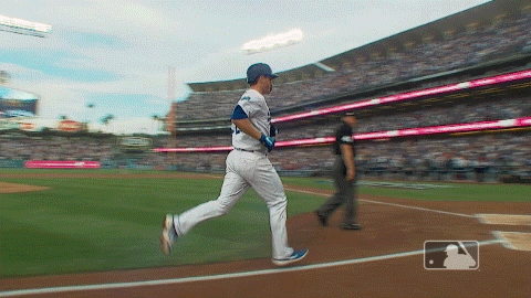 Beat La Dodgers David Freese Touch Base GIF