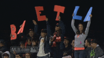 Beat La Major League Baseball Fans Signage GIF