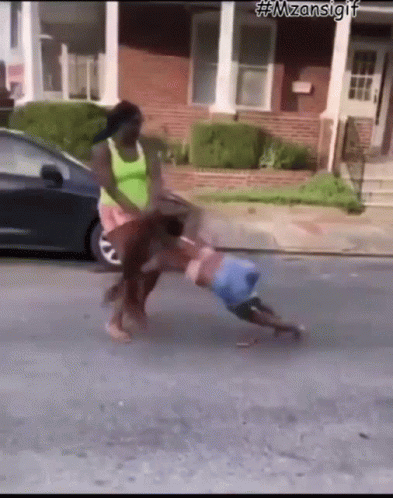 Beat Up Girl Spinned Around GIF