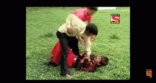 Men Beat Up Friend Prank GIF