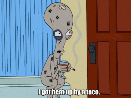 Beat Up Roger Explaining American Dad GIF