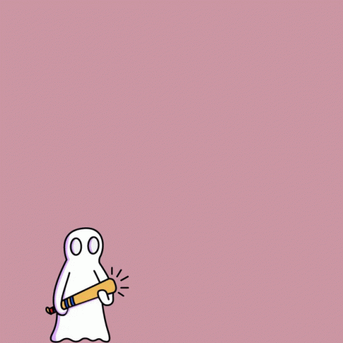 Ghost Ready To Beat Up Animation GIF