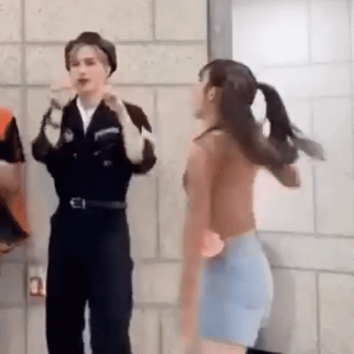 Korean Girl Beat Up Poor Boy GIF