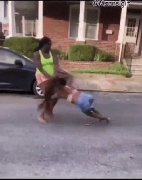 Beat Up Girl Spinned Around GIF