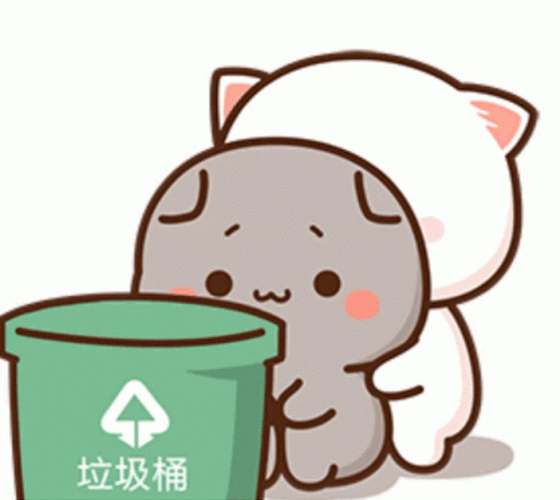 Beat Up Mochi Thrown In Trash GIF