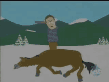 Beating A Dead Horse In The Winter GIF