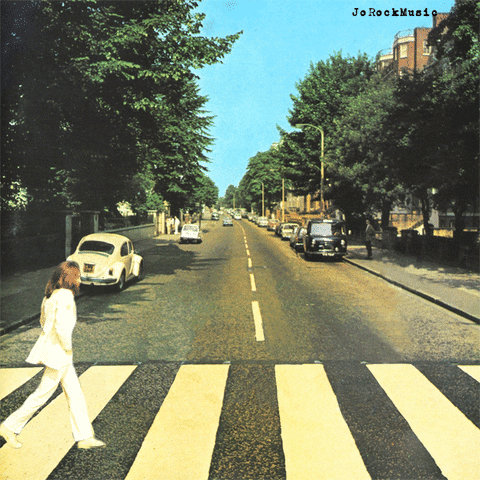 Beatles Rock Band Crossing Abbey Road GIF
