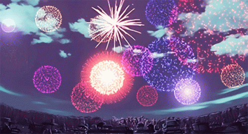 Beautiful And Colorful Firework Display GIF