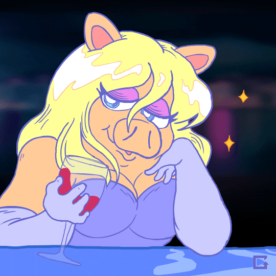 Beautiful Anime Miss Piggy GIF