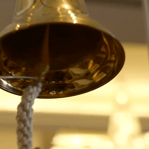 Beautiful Brass Bell Chiming GIF