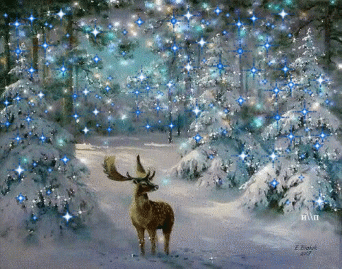 Beautiful Christmas Blue And White GIF
