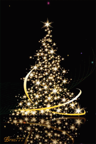 Beautiful Christmas Twirling Lights Around Tree GIF