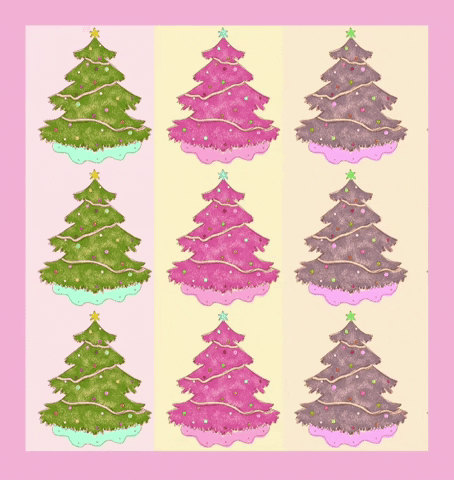 Beautiful Christmas Pastel Tree GIF