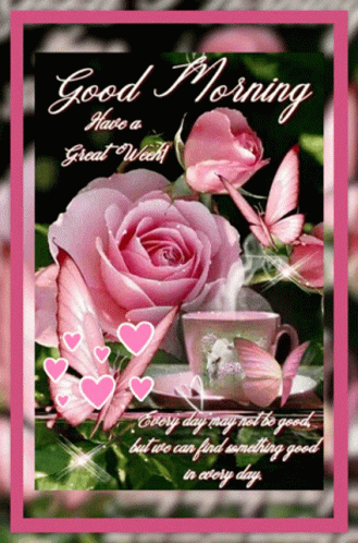 Beautiful Cute Good Morning Rose GIF