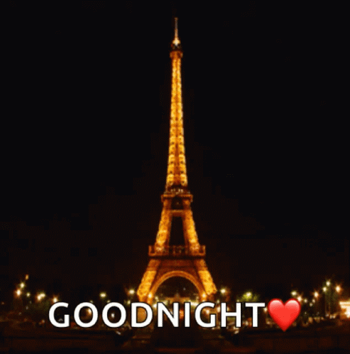 Beautiful Eiffel Tower Good Night Linda Noche GIF