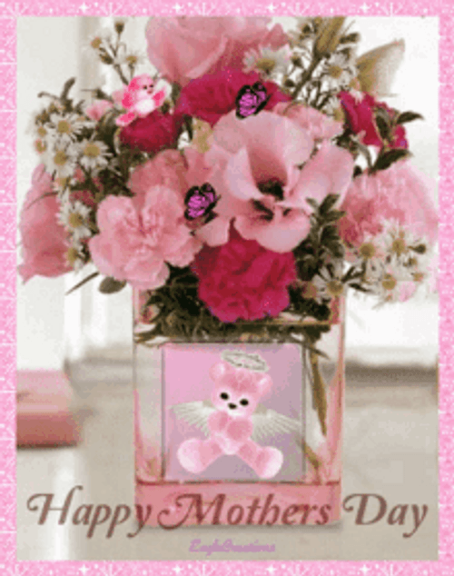 Beautiful Flowers Butterfly Animation Happy Mothers Day Niece GIF