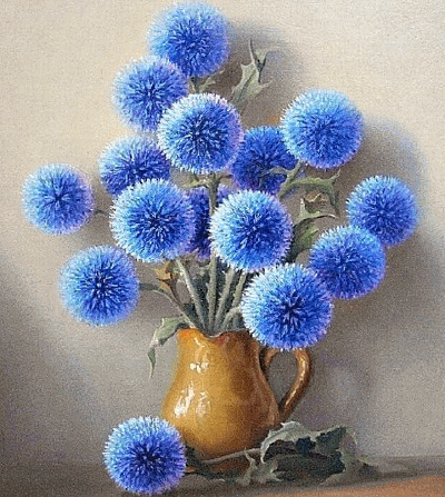 Beautiful Flowers Echinops Setifer Vase GIF