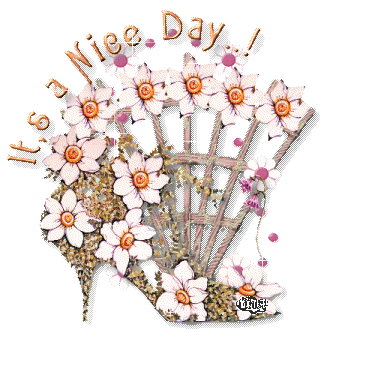 Beautiful Flowers Shoe Heel Decoration GIF