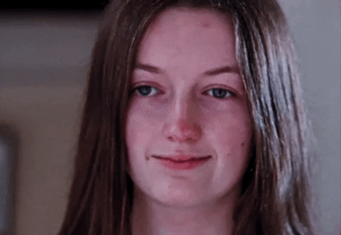 Beautiful Girl Creepy Chuckle GIF