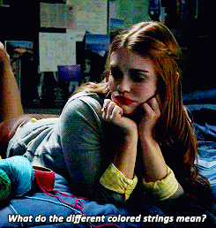 Beautiful Girl Wondering About Fate Strings GIF