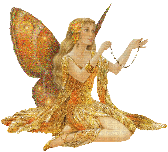 Beautiful Golden Fairy GIF