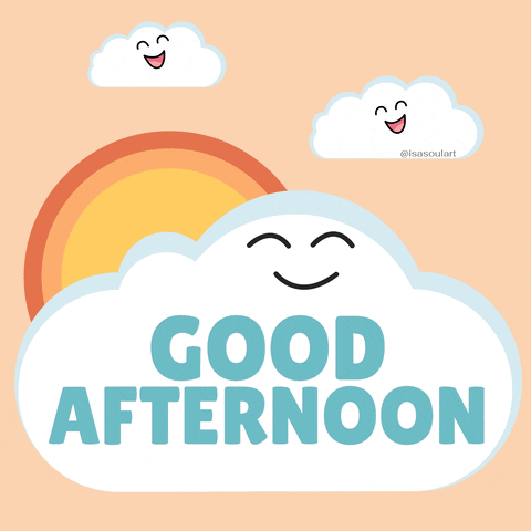 Beautiful Good Afternoon Smiling Cloud GIF