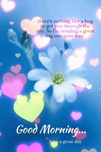 Beautiful Good Morning Flashing Heart GIF