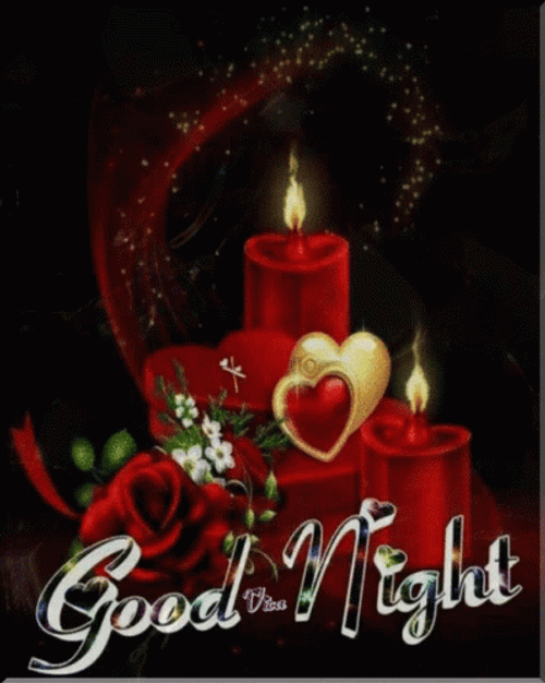 Beautiful Good Night With Red Candles