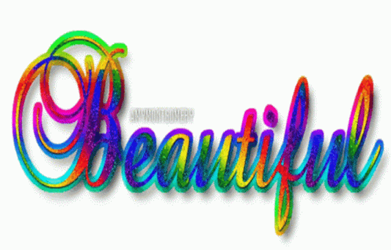 Beautiful Gorgeous Text Animation GIF