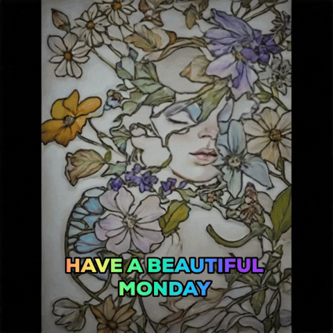 Beautiful Happy Monday Flower Face GIF