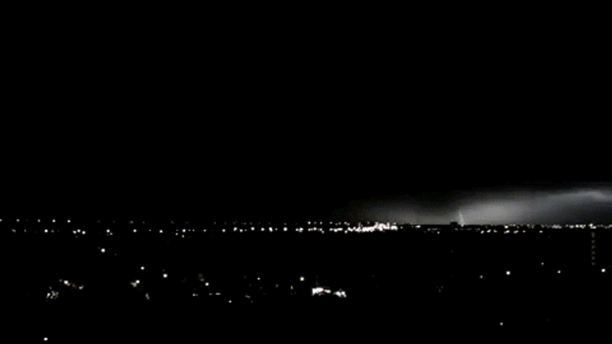 Beautiful Lightning Skyline GIF