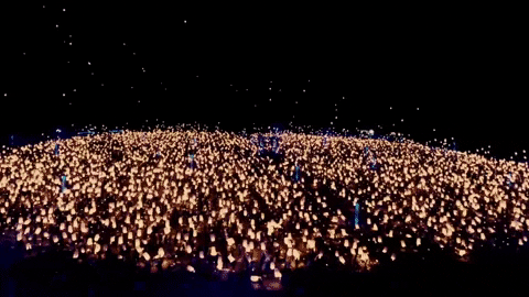 Beautiful Magic River Of Lights Meme GIF
