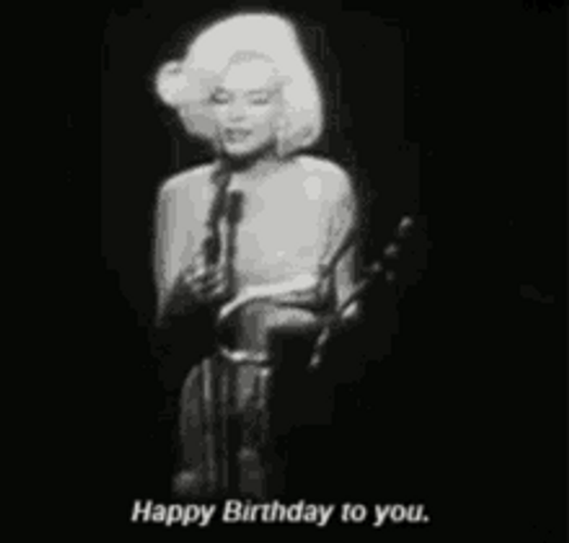 Beautiful Marilyn Monroe Singing Happy Birthday To You GIF