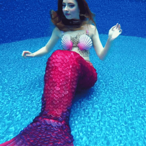Beautiful Mermaid Underwater GIF