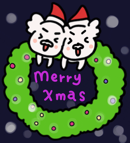 Beautiful Christmas Wreath Merry Christmas GIF