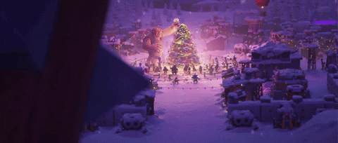 Beautiful Trolls Lighting Tree Merry Christmas GIF