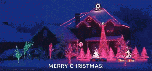 Beautiful Christmas Village Merry Christmas GIF