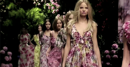 Beautiful Models Runway Dresses GIF