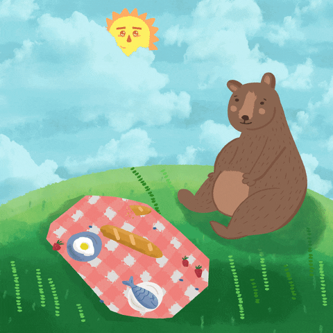 Beautiful Morning Bear Hi GIF
