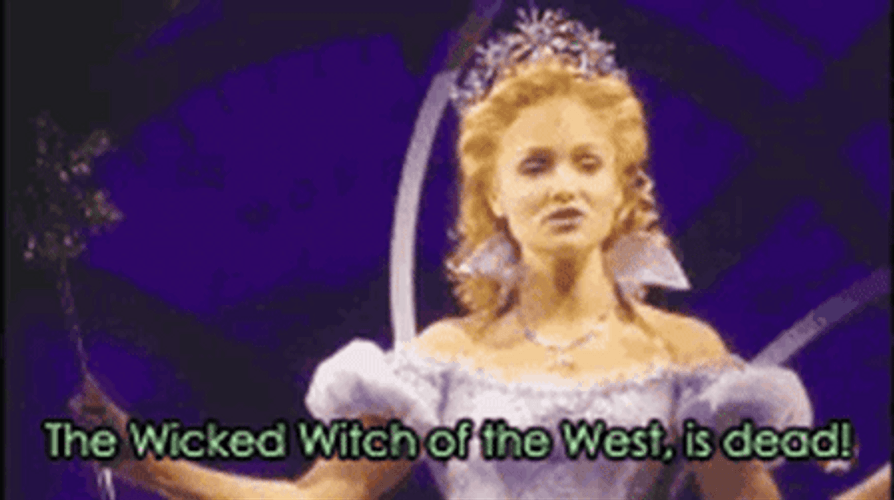 Beautiful Queen Ding Dong The Witch Is Dead GIF