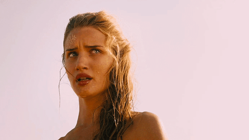 Beautiful Rosie Huntington Whiteley In Mad Max Fury Road GIF