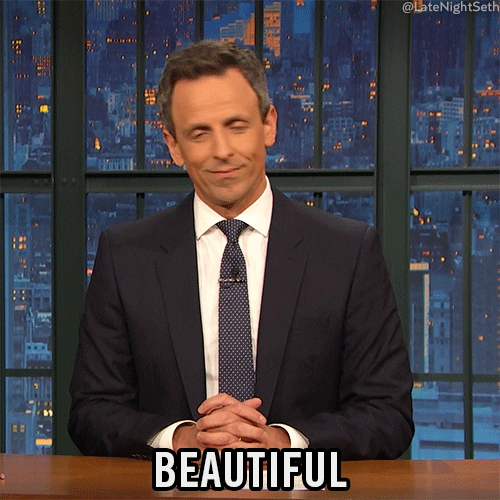 Beautiful Seth Meyers GIF