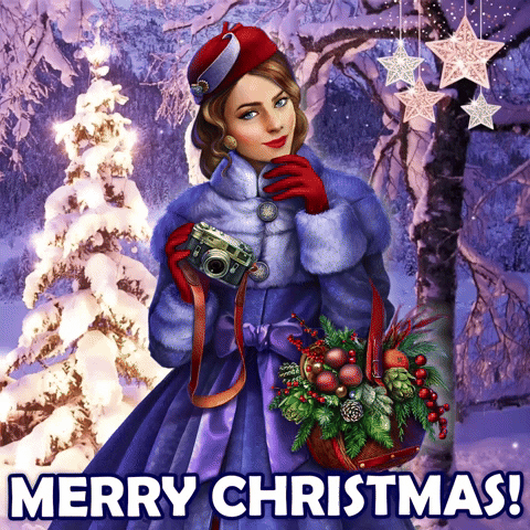 Beautiful Smile Lady Merry Christmas GIF
