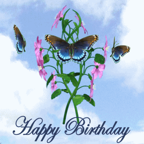 Beautiful Spinning Artwork Happy Birthday GIF