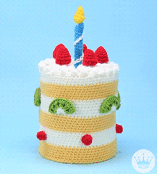 Beautiful Spinning Layered Cake Happy Birthday GIF