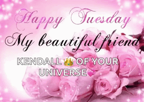 Beautiful Tuesday Pink Roses GIF